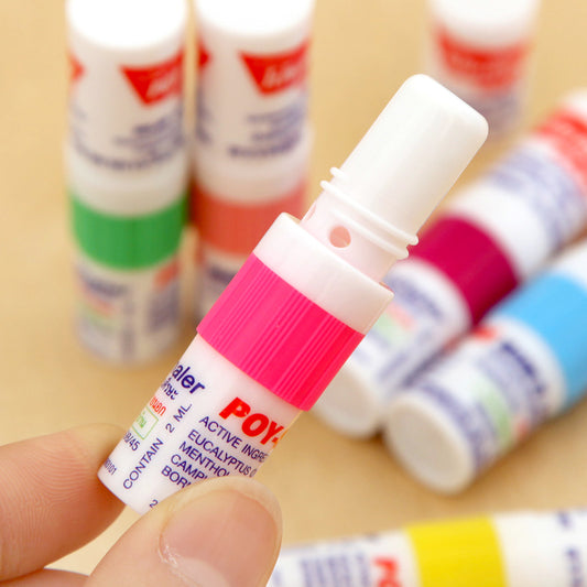 Poy-Sian Thai Aromatic Inhaler | Menthol Nasal Refresh Stick (Assorted Colors)