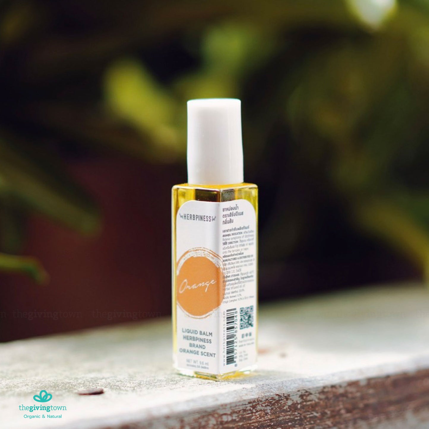 Herbpiness Liquid Balm Roller 9.6ml | Botanical Aroma Relief Oil (Mint / Lemongrass / Lemon / Orange)