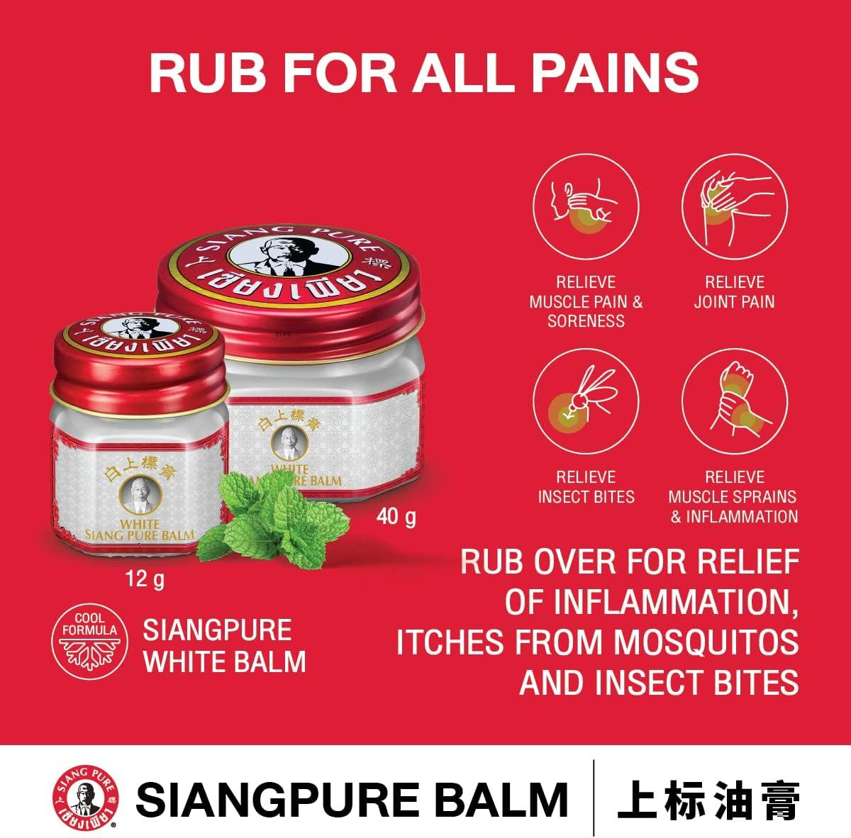 Siang Pure Herbal Balm (White & Yellow) | Thai Cooling & Warming Balm 12G