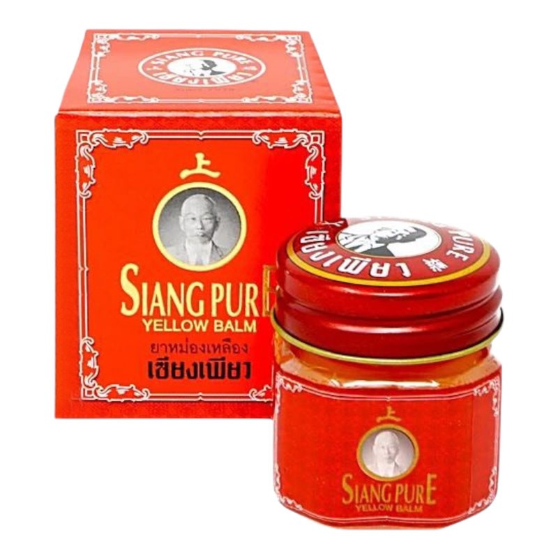 Siang Pure Herbal Balm (White & Yellow) | Thai Cooling & Warming Balm 12G