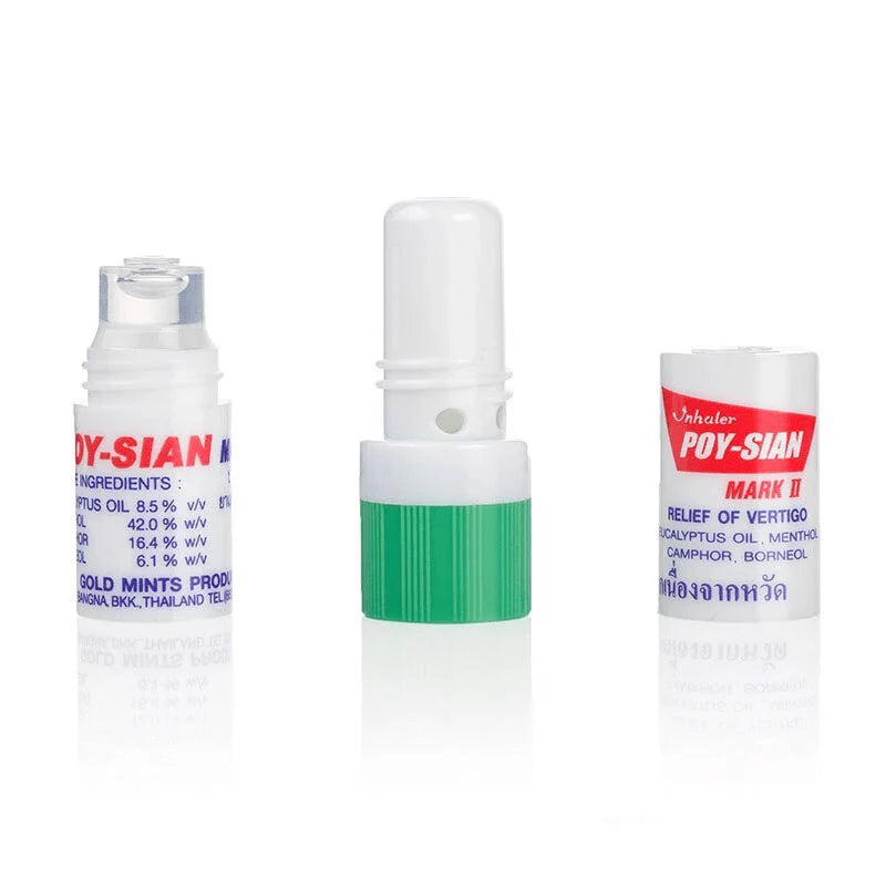 Poy-Sian Thai Aromatic Inhaler | Menthol Nasal Refresh Stick (Assorted Colors)