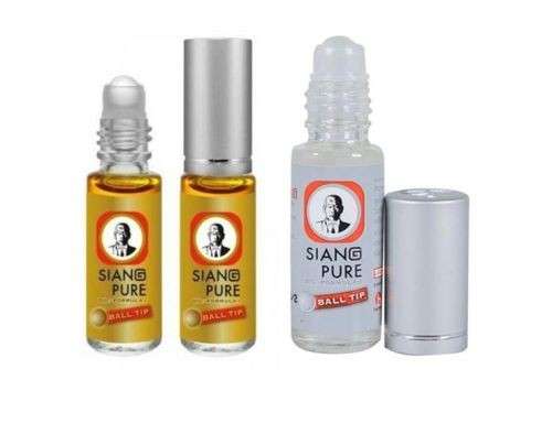 A pure and fragrant oil formula for inhalation or application to relieve dizziness, a Thai product